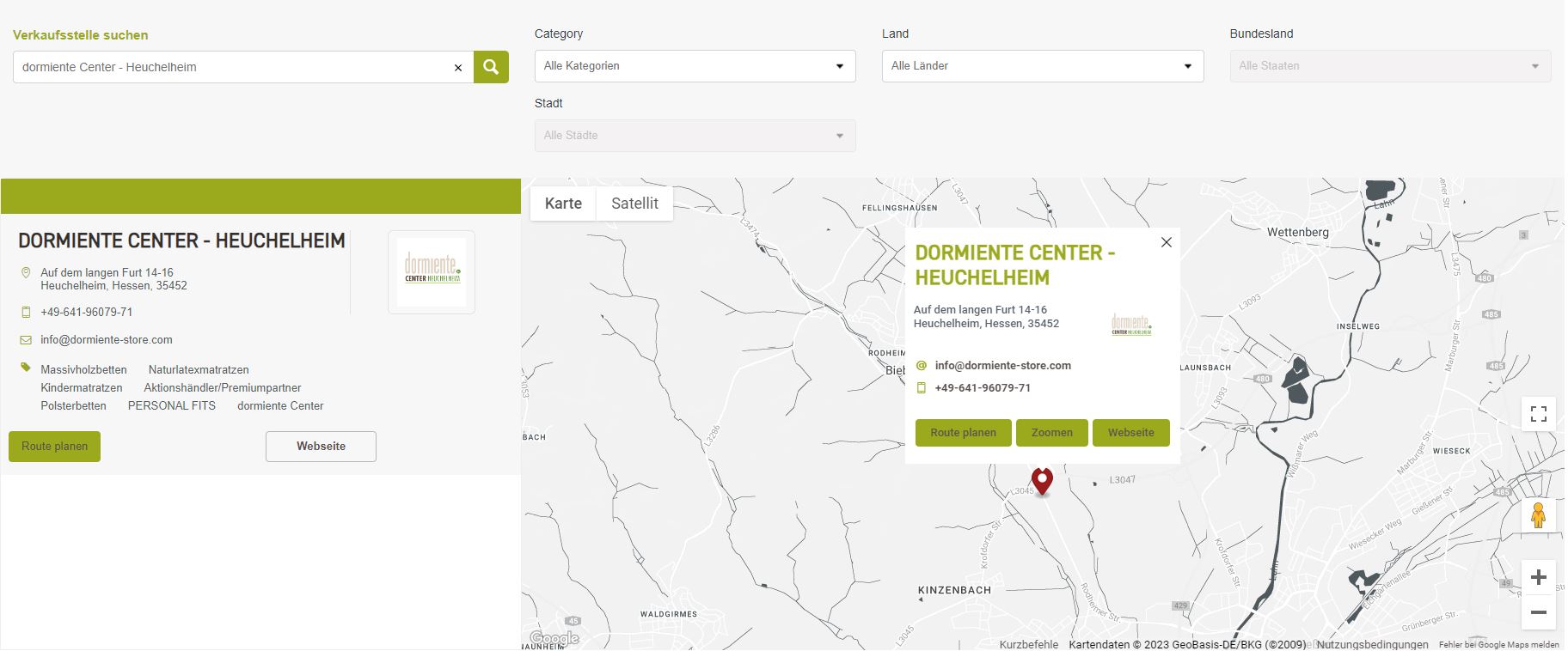 dormiente store locator privacy agreement